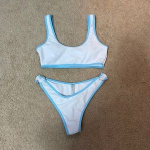 Blue/white bikini